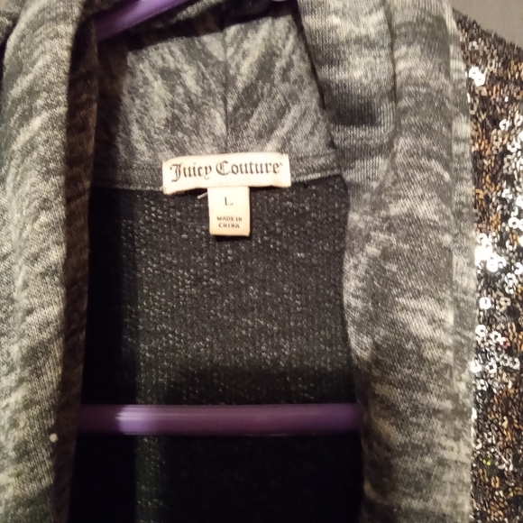 Juicy couture gray cardigan sleeveless vest - Picture 2 of 3
